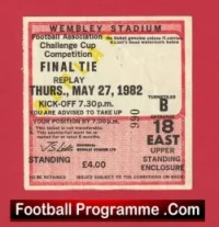 Tottenham Hotspur v QPR 1982 – FA Cup Final Repaly Football Ticket