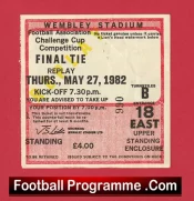 Tottenham Hotspur v QPR 1982 – FA Cup Final Repaly Football Ticket