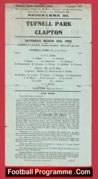 Tufnell Park v Clapton 1950 – to clear !