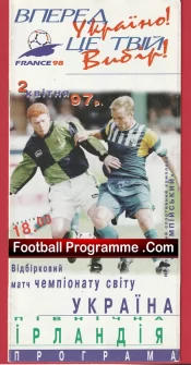 Ukraine v Northern Ireland 1997 – World Cup Q Plus Match Ticket