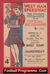 West Ham Speedway v Harringay 1936 – 1930’s Speedway Programmes