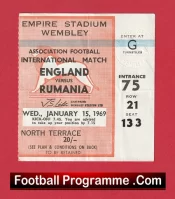 England v Spain 1967 – Football Match Ticket