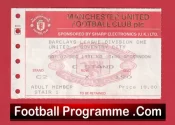 Manchester United v Coventry City 1991 – Football Ticket