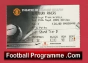Manchester United v Blackburn Rovers 2005 – Football Ticket