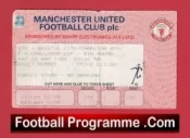 Manchester United v Charlton Athletic 1994 – Ticket Man Utd