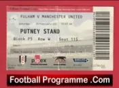 Fulham v Manchester United 2007 – Football Ticket