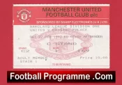 Manchester United v Crystal Palace 1992 – Football Ticket