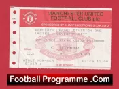 Manchester United v Coventry City 1991 – Match Ticket
