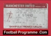 Manchester United v Manchester City 1987 – Football Ticket