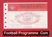 Manchester United v Atletico Madrid 1991 – Ticket – ECWC Ryan Giggs