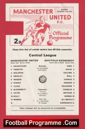 Manchester United v Sheffield Wednesday 1976 – Reserve Match