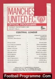 Manchester United v Newcastle United 1982 – Reserves + Peter Beardsley