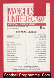 Manchester United v Newcastle United 1982 – Reserves + Peter Beardsley