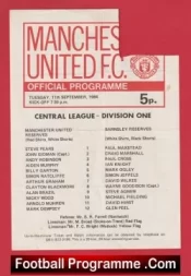 Manchester United v Barnsley 1984 – Reserves + Arnold Muhren