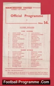 Manchester United v Leeds United 1958 – Reserves Busby Babes Pegg + Berry