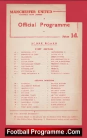 Manchester United v Blackburn Rovers 1957 – Reserves Busby Babes Bobby Charlton