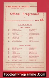 Manchester United v Blackburn Rovers 1957 – Reserves Busby Babes Bobby Charlton