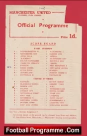 Manchester United v Bolton Wanderers 1957 Reserve Bobby Charlton