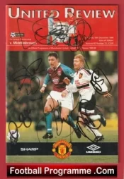 Manchester United v Middlesbrough 1998 – Multi Signed + Beckham Ole Giggs