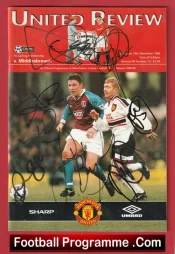 Manchester United v Middlesbrough 1998 – Multi Signed + Beckham Ole Giggs