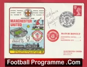 Manchester United Lou Macari Autographed Signed FDC v Man City 1979