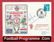 Manchester United Lou Macari Autographed Signed FDC v EC Ajax 1977