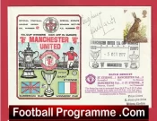 Manchester United Lou Macari Autographed Signed FDC v St Etienne 1977