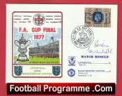 Manchester United Brian Greenhoff Autographed Signed FDC FA Cup Final 1977
