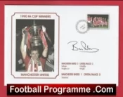 Manchester United Bryan Robson Autographed Signed FDC FA Cup Final 1990