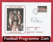 Manchester United Bryan Robson Autographed Signed FDC FA Cup Final 1990
