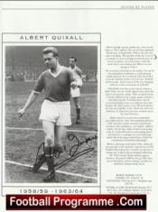 Manchester United Albert Quixall Signed Autographed Picture Man Utd