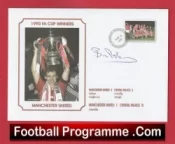 Manchester United Bryan Robson Autographed Signed FDC FA Cup Winners 1990