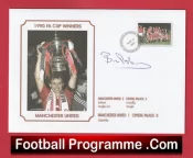 Manchester United Bryan Robson Autographed Signed FDC FA Cup Winners 1990