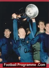 Manchester United Multi Signed Picture European Cup Winners 1968