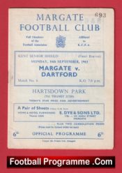 Margate v Dartford 1963 – Hartsdown Park