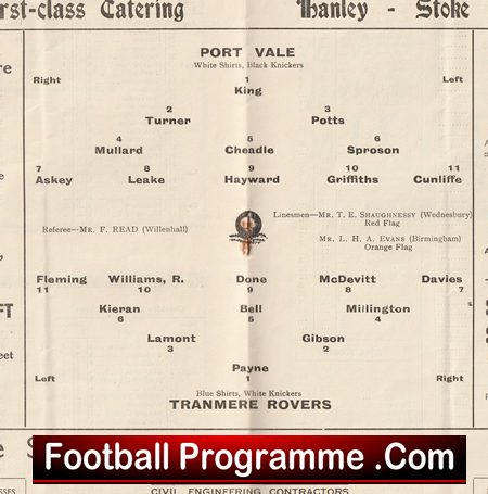 Port Vale v Tranmere Rovers 1953 - Signed Autographed - Image 3