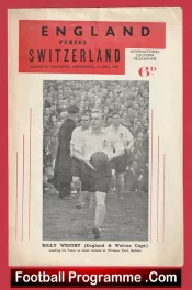 England v Switzerland 1948 – at Arsenal – Pirate Programme