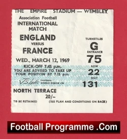  England v Ireland 1967 - Football Ticket Football Programme .COM Football Programmes Memorabilia