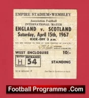 England v Scotland 1967 – Football Ticket