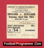 England v Scotland 1967 – Football Ticket