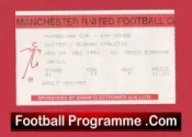 Manchester United v Oldham Athletic 1991 – League Cup Match Ticket