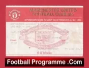 Manchester United v Chelsea 1992 – Match Ticket