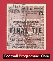 Manchester United v Leicester City 1963 – FA Cup Final Match Ticket
