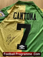 Manchester United Signed Shirt Autographed Eric Cantona Man Utd 1996