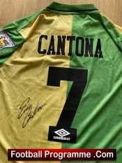 Manchester United Signed Shirt Autographed Eric Cantona Man Utd 1996