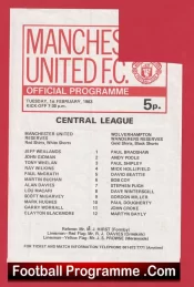 Manchester United v Wolves 1983 – Reserves + Lou Macari