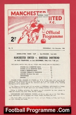  Manchester United v WBA 1963 - George Best Debut - First Match Football Programme .COM Football Programmes Memorabilia