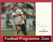 Manchester United Bryan Robson Autograph Signed 1990s Man Utd