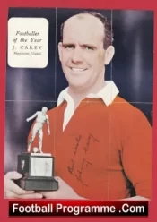 Manchester United Johnny Carey Autograph Signed Man Utd Player Of The Year