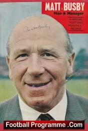 Manchester United Matt Busby Autograph Signed Picture Man Utd